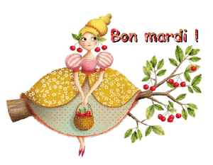 Gif animé Bon mardi fille